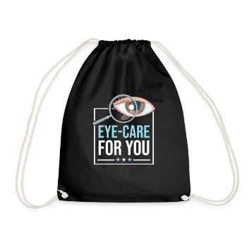 Optometrie Augenarzt - Turnbeutel - Schwarz - Vorne