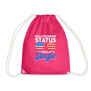 Separation Divorced Ex Wife Husband - Drawstring Bag - fuchsia - Front