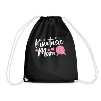 Kiwi Mama - Drawstring Bag - black - Front