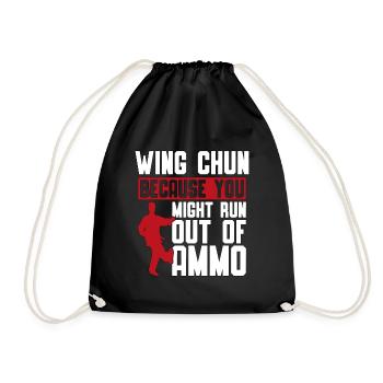 Wing Chun parce que vous pourriez courir combat fighter - Sac de sport léger - noir - Devant