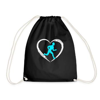 Jogging love - Drawstring Bag - black - Front