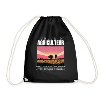 Humour d'Agriculteur - Sac de sport léger - noir - Devant