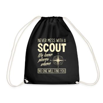 Scouts We know places - Drawstring Bag - black - Front
