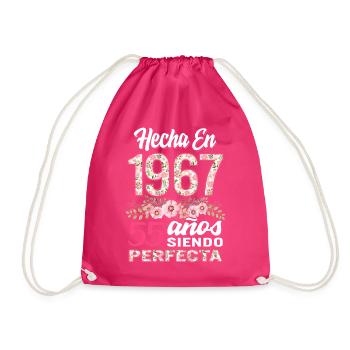 Mujer 55 Cumpleaños Regalo Hecha En 1967, 55 Anos - Sac de sport léger - fuchsia - Devant