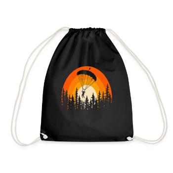 Parachutist - Drawstring Bag - black - Front