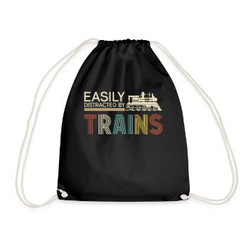 Conducteur de train à vapeur Trainspotting - Sac de sport léger - noir - Devant