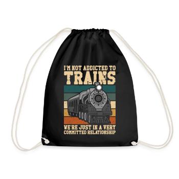 Steam Train Driver Trainspotting - Turnbeutel - Schwarz - Vorne