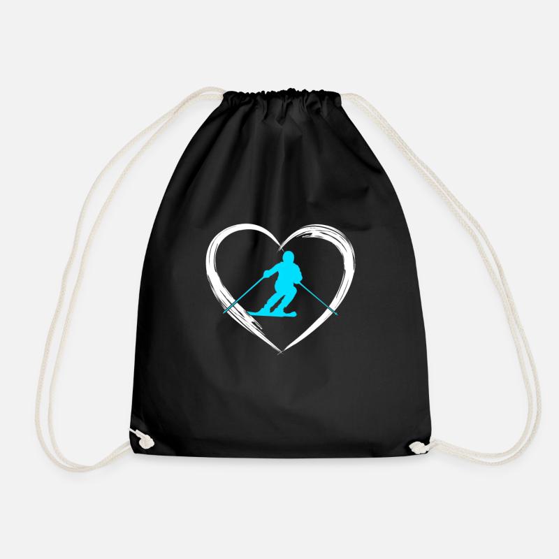 Ski love - Turnbeutel - Schwarz