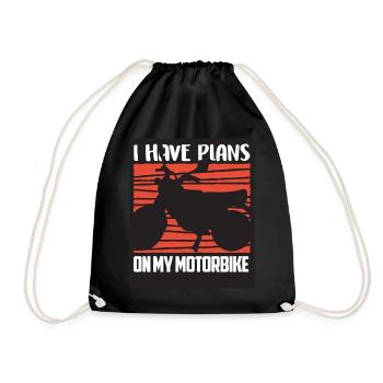 J’ai des projets pour mon équipe de moto désolé passe-temps - Sac de sport léger - noir - Devant