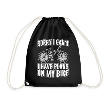 Je ne peux pas J’ai des plans sur mon vélo - Sac de sport léger - noir - Devant