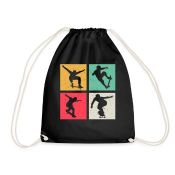 Skateboard Skateboarder Enfants Skateboard Skater - Sac de sport léger - noir - Devant