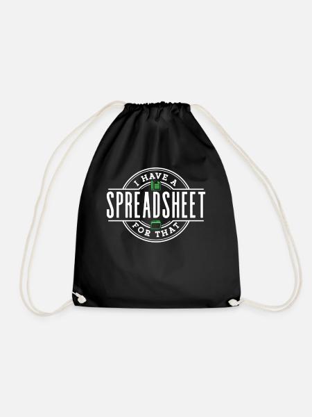 Ich Habe Ein Spreadsheet Dafür Tabelle Buchhalter - Turnbeutel - Schwarz