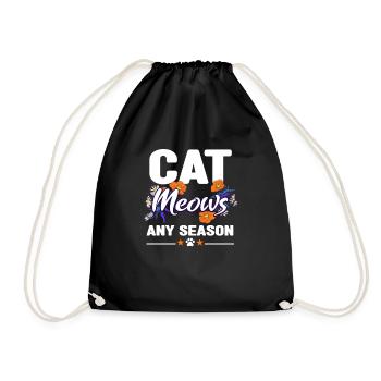 Cats Pet Strong Cat Miau Kitty - Drawstring Bag - black - Front