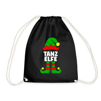 Tanz Elfe Weihnachtsoutfit Familie Partnerlook - Turnbeutel - Schwarz - Vorne