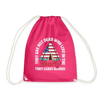 Stamm USA Flagge Patriotischer Indianer - Turnbeutel - Fuchsia - Vorne