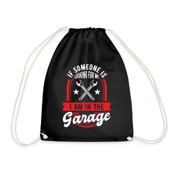 Garage Car Craftsman - Drawstring Bag - black - Front