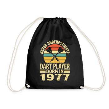 Ne sous-estimez jamais le joueur de fléchettes né en 1977 - Sac de sport léger - noir - Devant