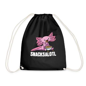 Snacksalotl Axolotl Salamandre Snaxolotl - Sac de sport léger - noir - Devant