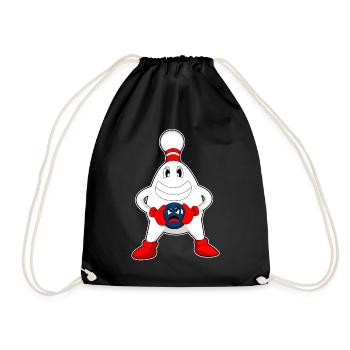 Bowling Bowling Ball Pin - Drawstring Bag - black - Front