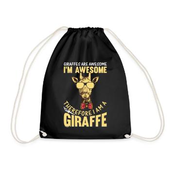 Les girafes sont géniales, je suis géniale, donc je suis un - Sac de sport léger - noir - Devant