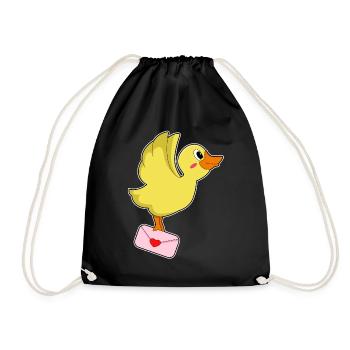 Lettre du facteur canard - Sac de sport léger - noir - Devant