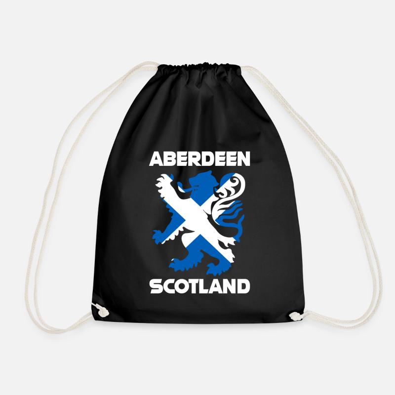 Aberdeen Scotland - Drawstring Bag - black