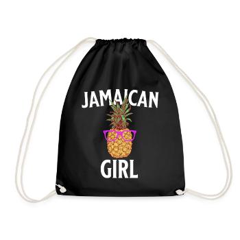 Jamaican Girl Jamaica - Drawstring Bag - black - Front