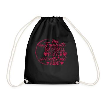 Mon joueur de baseball préféré m’appelle tante baseball - Sac de sport léger - noir - Devant