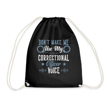 Ne me faites pas utiliser ma voix d’agent correctionnel - Sac de sport léger - noir - Devant