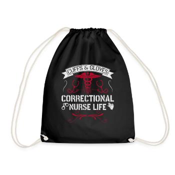 Cuffs & Gants Vie d’infirmière correctionnelle - Sac de sport léger - noir - Devant