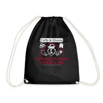 Cuffs & Gants Vie d’infirmière correctionnelle - Sac de sport léger - noir - Devant