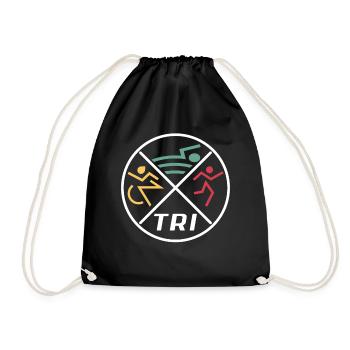 Women's Triathlon - Drawstring Bag - black - Front