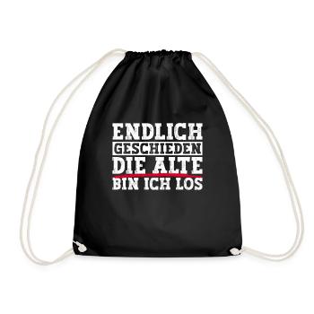 Endlich Geschieden Die Alte Bin Ich Los Scheidung - Turnbeutel - Schwarz - Vorne