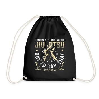 Jiu Jitsu I Know Nothing Combat Fighting Fighter - Turnbeutel - Schwarz - Vorne