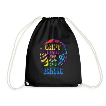 Je ne t’entends pas Je joue - Cadeau de joueur vidéo drôle - Sac de sport léger - noir - Devant