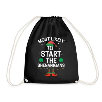 Elfe de Noël - Le plus susceptible de commencer le Shenanig - Sac de sport léger - noir - Devant