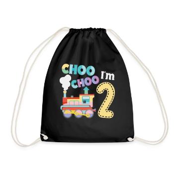 Steam Train Driver Trainspotting - Drawstring Bag - black - Front