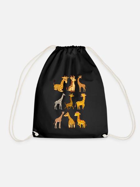 Giraffe Cute Giraffe Lover Zoo Animal Giraffe - Cu - Turnbeutel - Schwarz