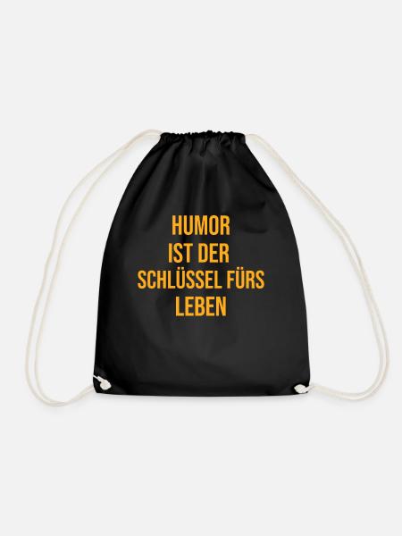 Humor Ist Der Schlüssel Fürs Leben - Turnbeutel - Schwarz