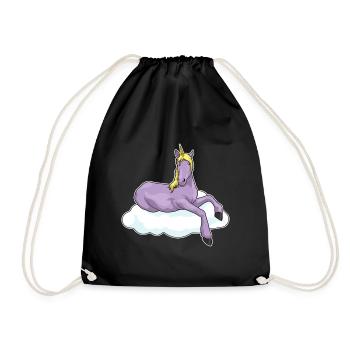 Unicorn Cloud - Drawstring Bag - black - Front