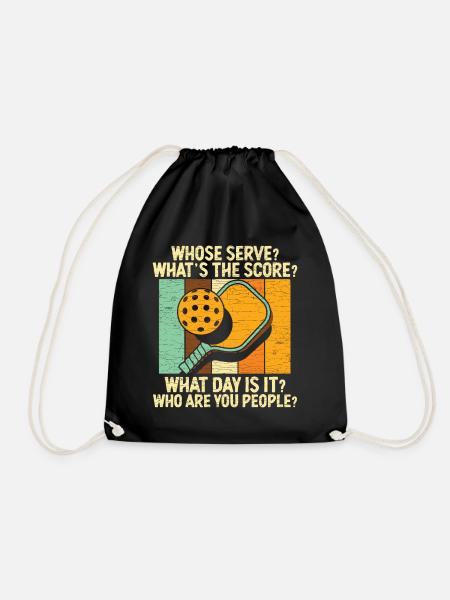 Paddleball Geschenkidee Pickleball - Turnbeutel - Schwarz