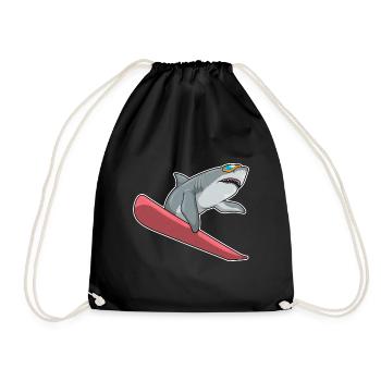 Snowboarder Requin Snowboard - Sac de sport léger - noir - Devant