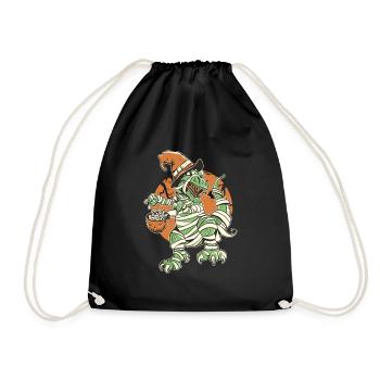Halloween - Skeleton Mummy Dinosaur T rex - Sac de sport léger - noir - Devant