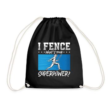 Fencing I Fence What's Your Longswords Epee Fencer - Turnbeutel - Schwarz - Vorne