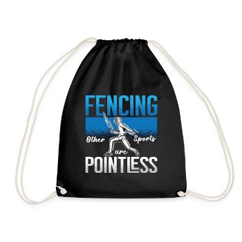 Fencing Other Sports Are Longswords Fighter Fencer - Drawstring Bag - black - Front