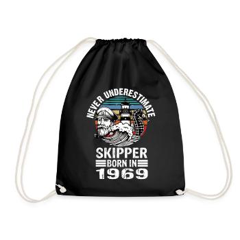 Never Underestimate Skipper né en 1969 - Sac de sport léger - noir - Devant