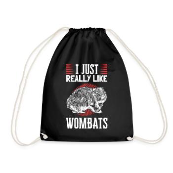 J’aime juste le Wombat australien de Wombat - Sac de sport léger - noir - Devant