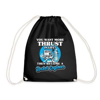 Science Space Astronauts Rocket Technicians - Drawstring Bag - black - Front