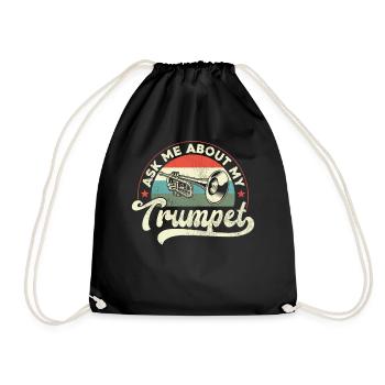 Trompettiste Vintage Retro Ask - Sac de sport léger - noir - Devant