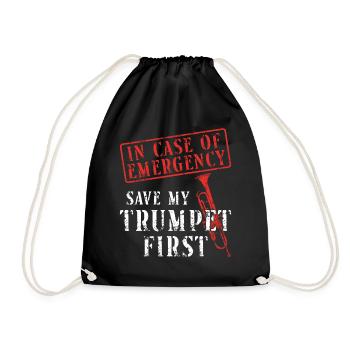 Trompettiste Vintage en cas de - Sac de sport léger - noir - Devant